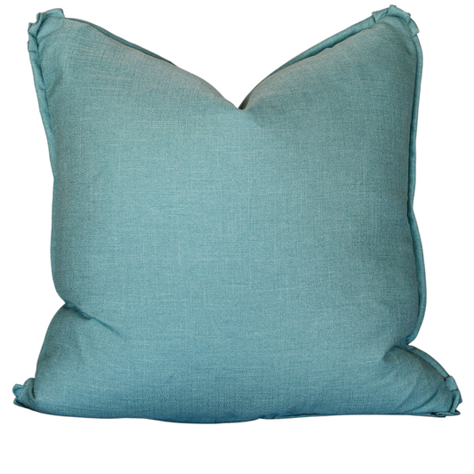 Teal Floral Pillow - 25”