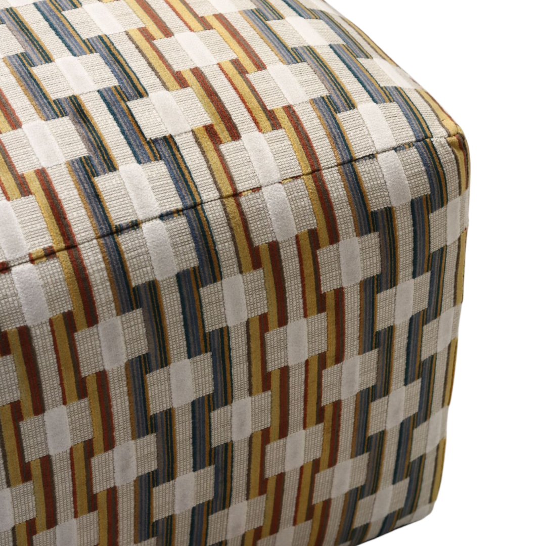 Geometric Rectangular Ottoman