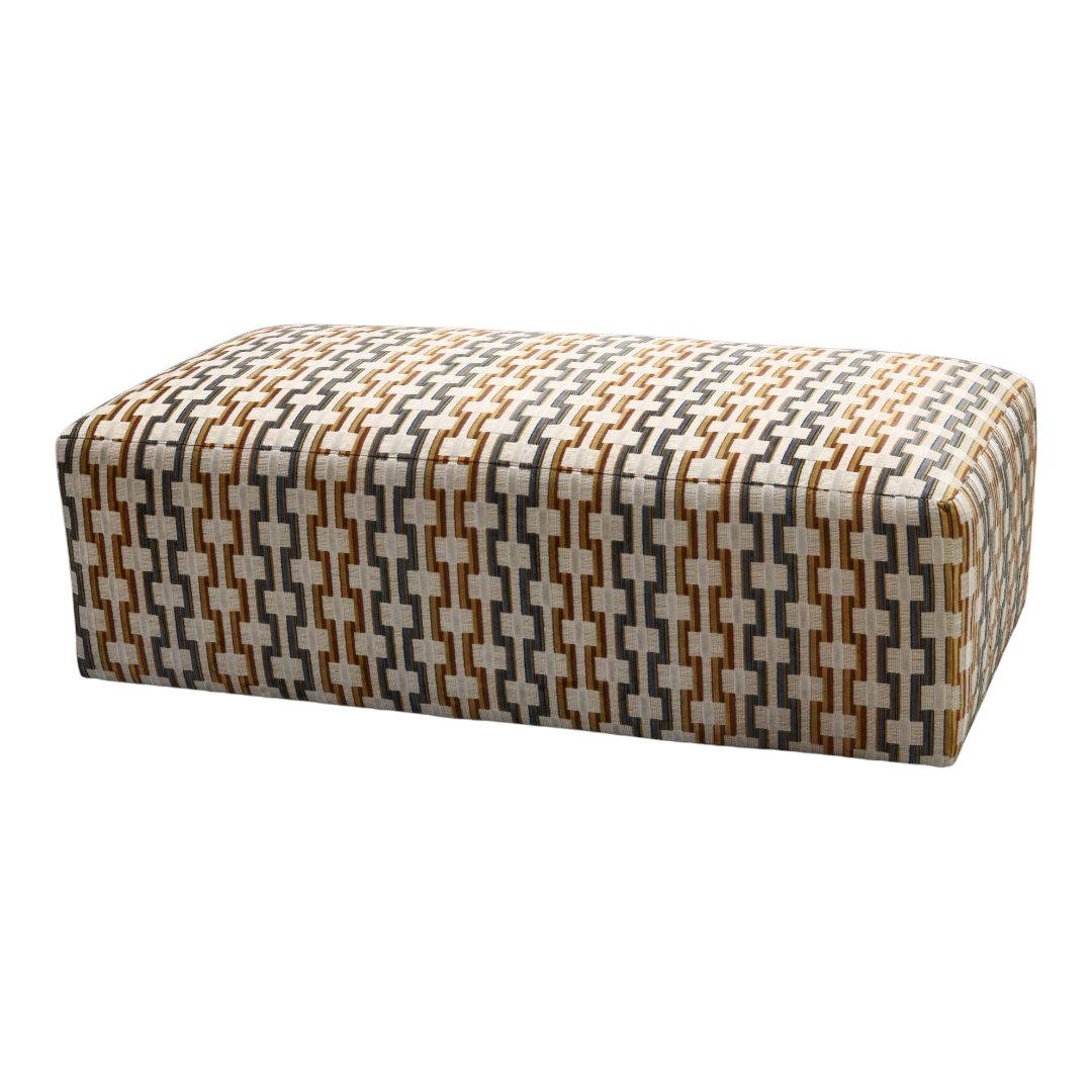 Geometric Rectangular Ottoman