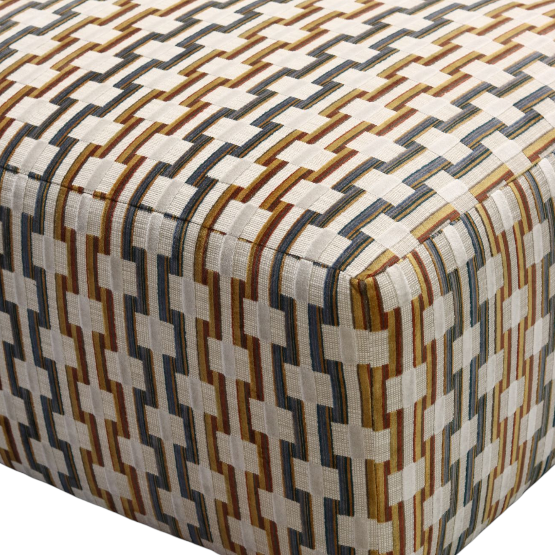 Geometric Rectangular Ottoman