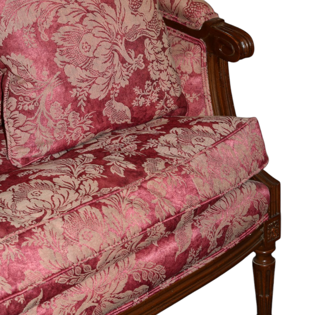 Antique Red Settee