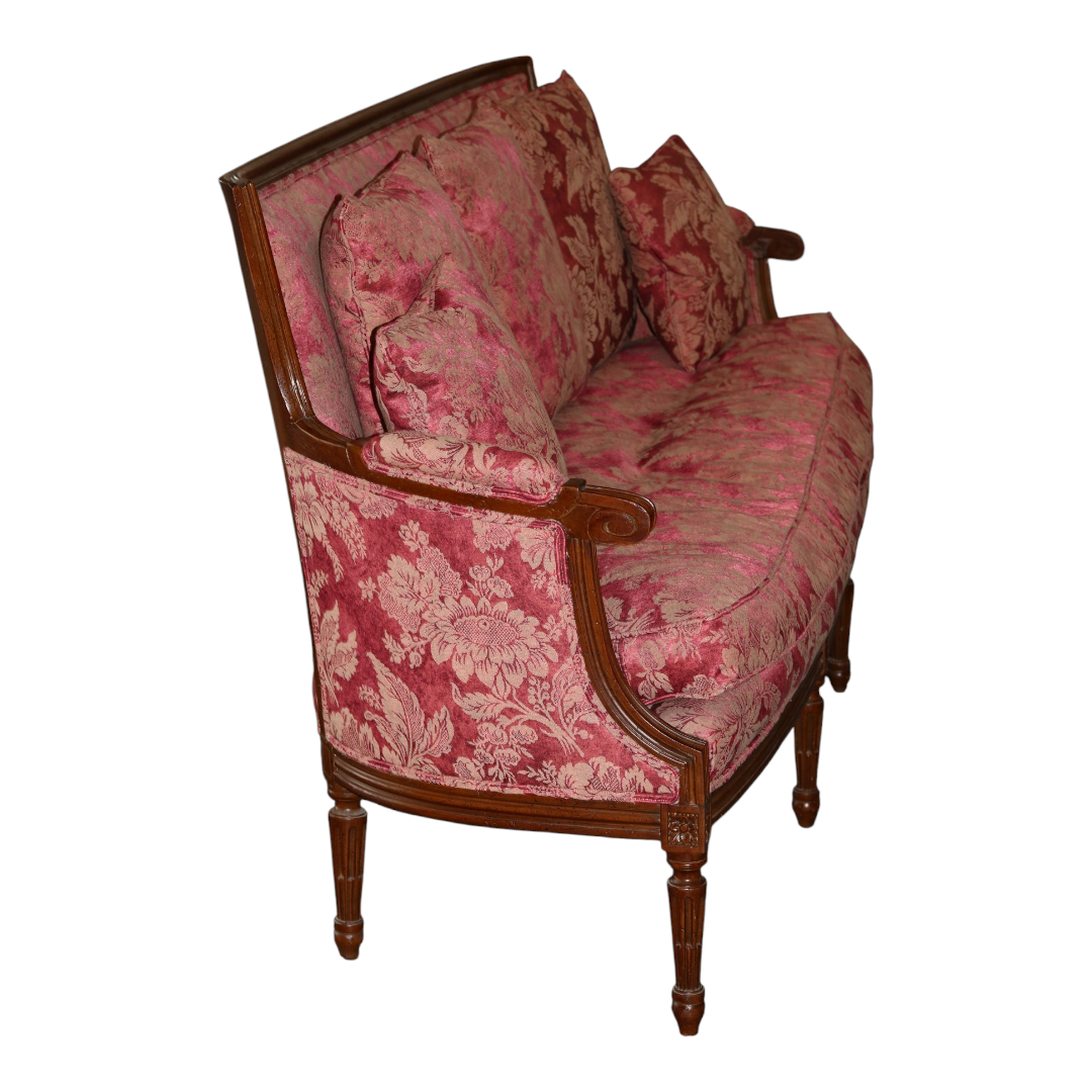 Antique Red Settee