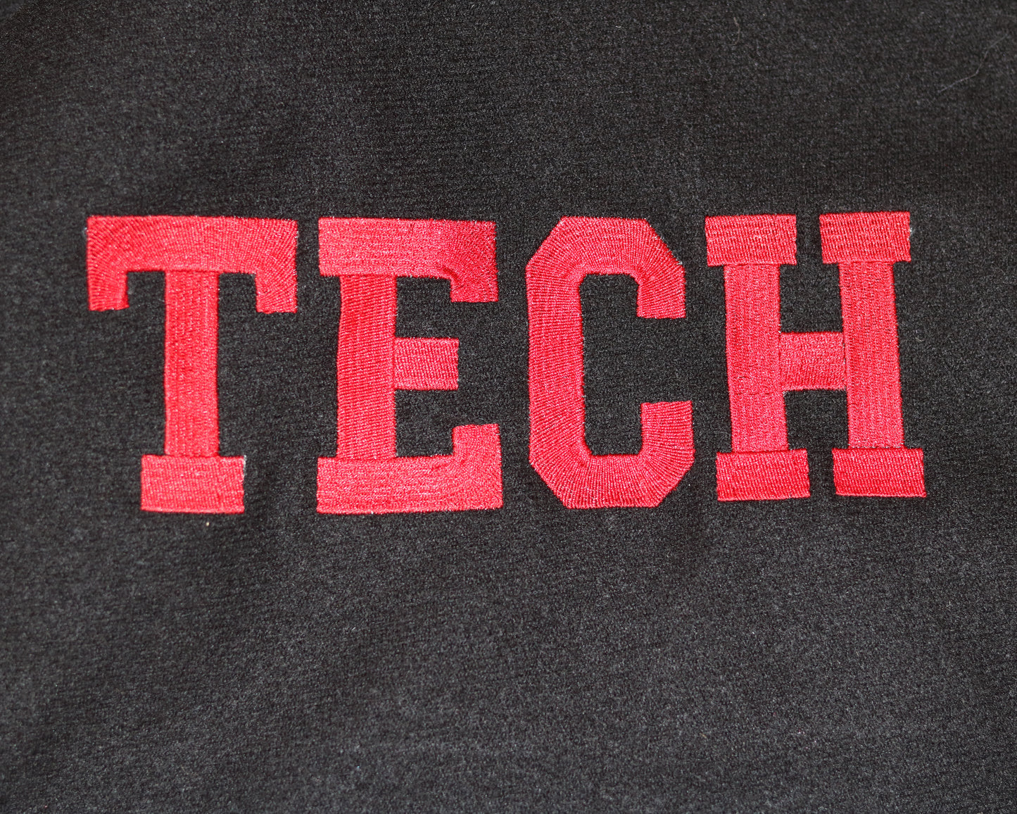 "TECH" Embroidered Black Throw