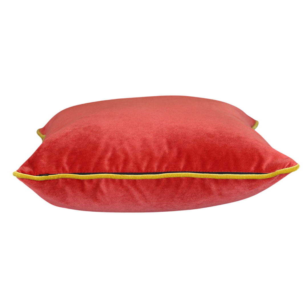 22" Red & Green Velvet Pillow