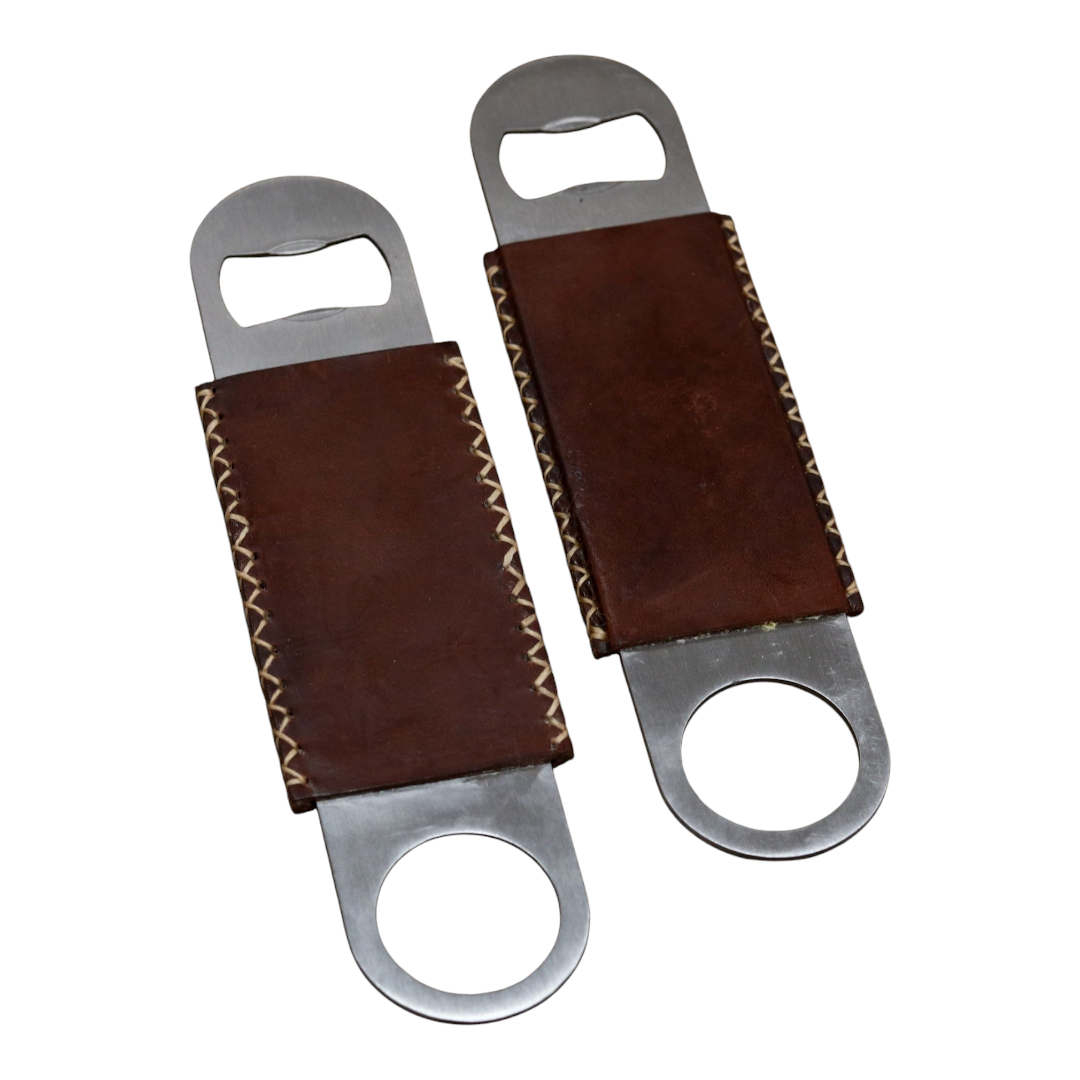 Hand-Stitched Leather Bottle Opener