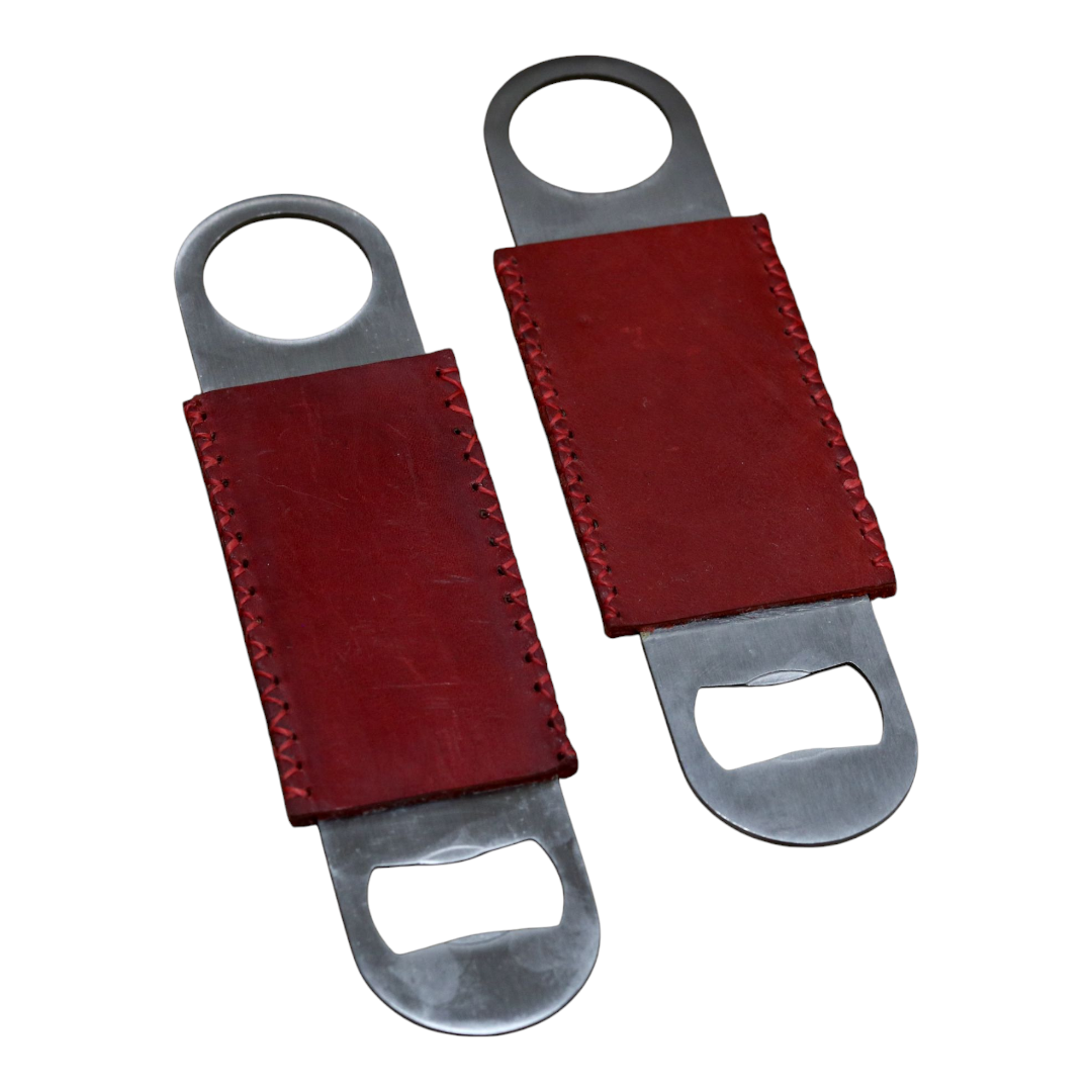 Hand-Stitched Leather Bottle Opener