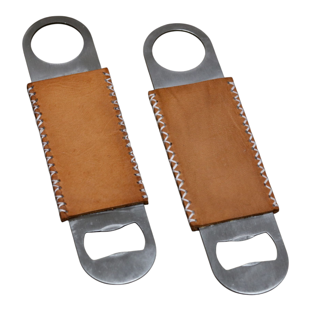 Hand-Stitched Leather Bottle Opener