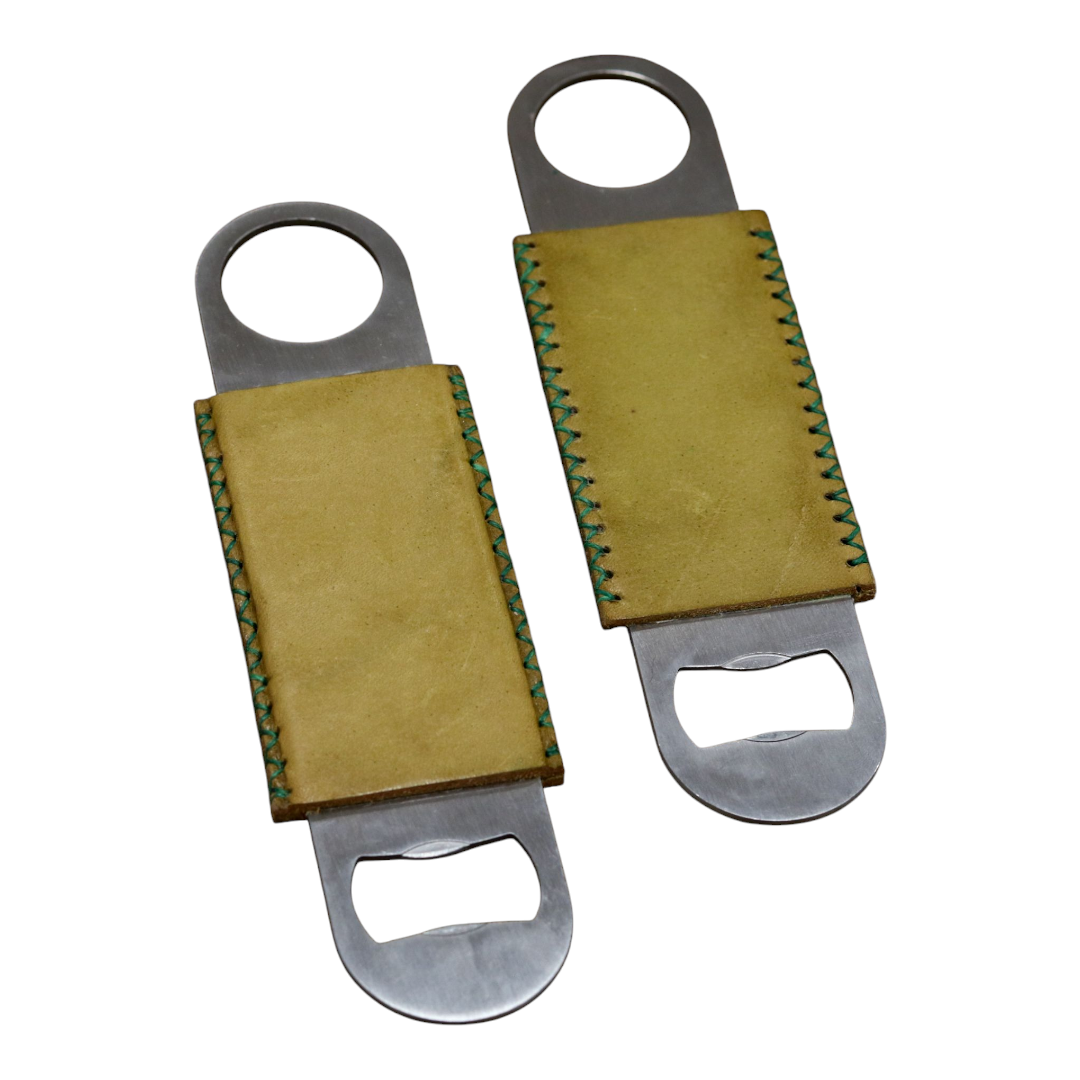 Hand-Stitched Leather Bottle Opener