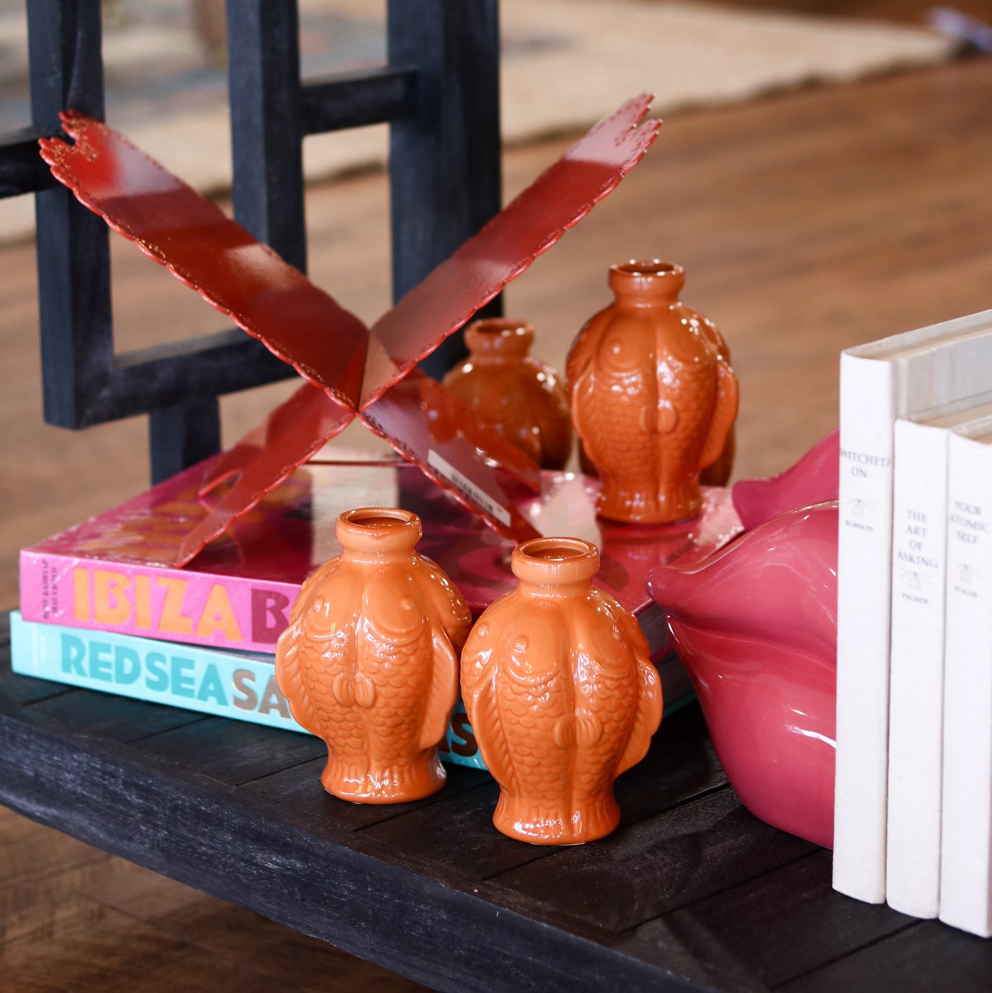 Orange Fish Vase