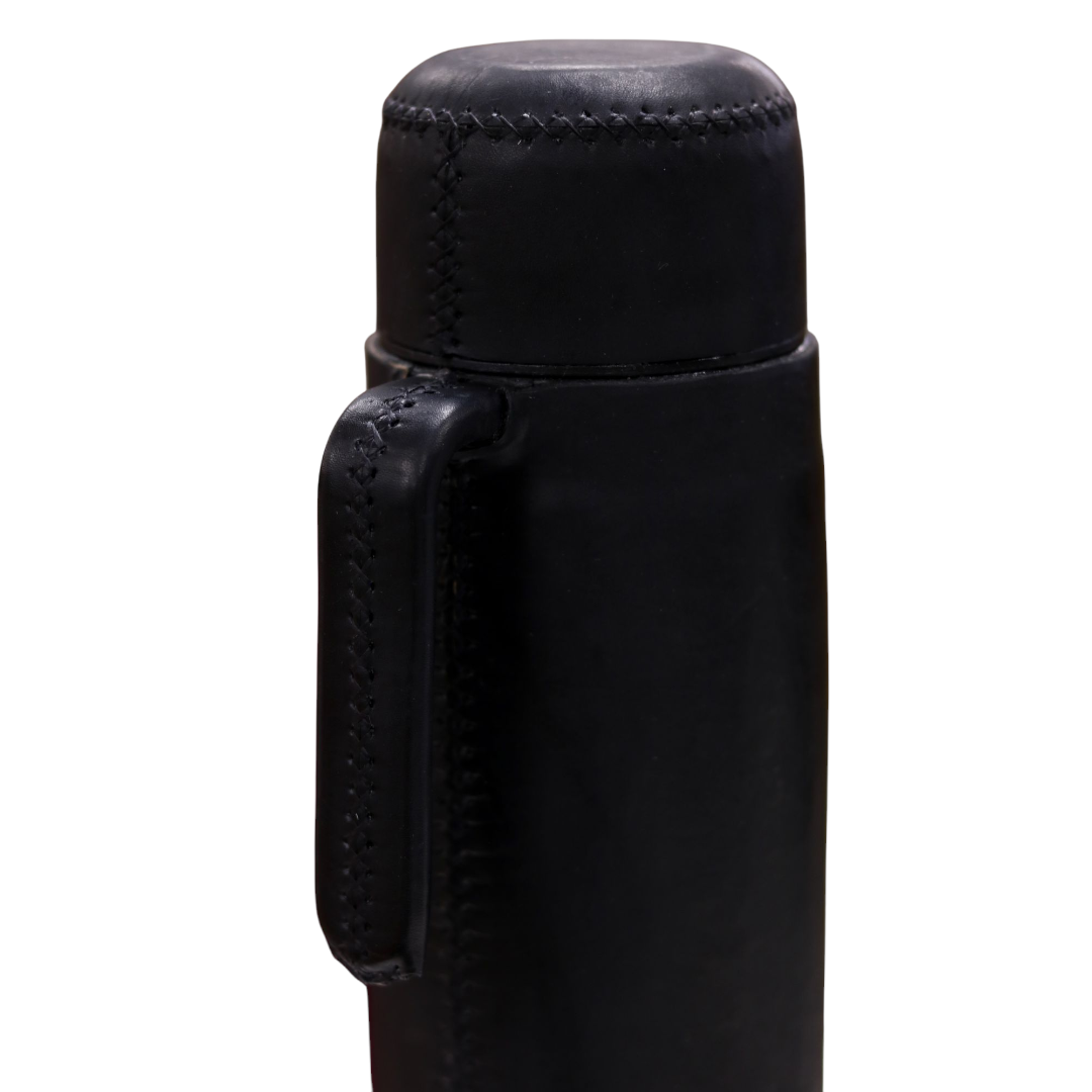 Hand-Stitched Leather Thermos
