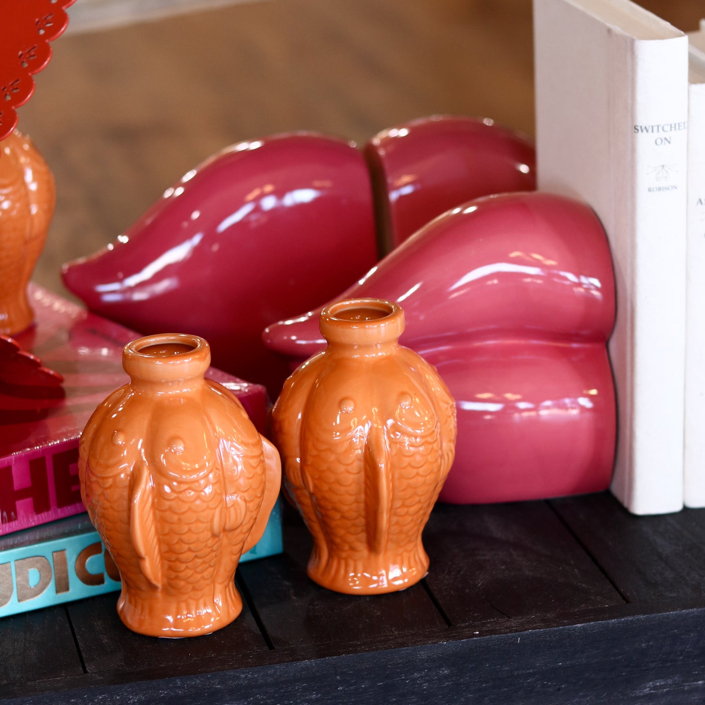 Orange Fish Vase
