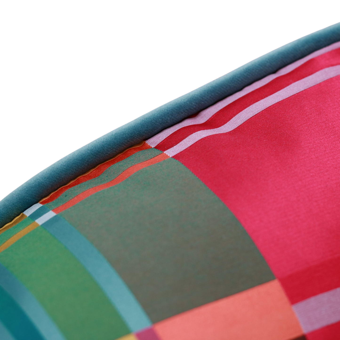 22" Satin Plaid Pillow