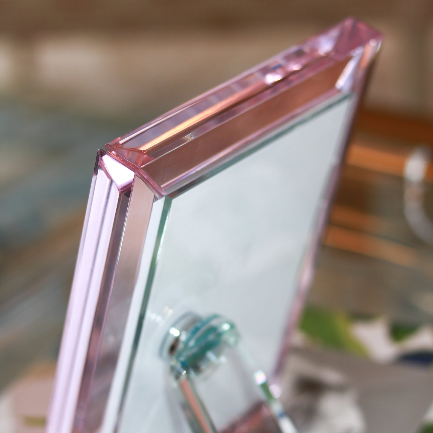 5 x 7 Crystal Glass Pink Frame