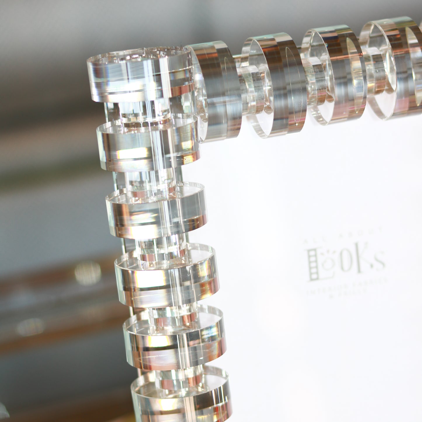 5 x 7 Crystal Glass "Rings" Frame