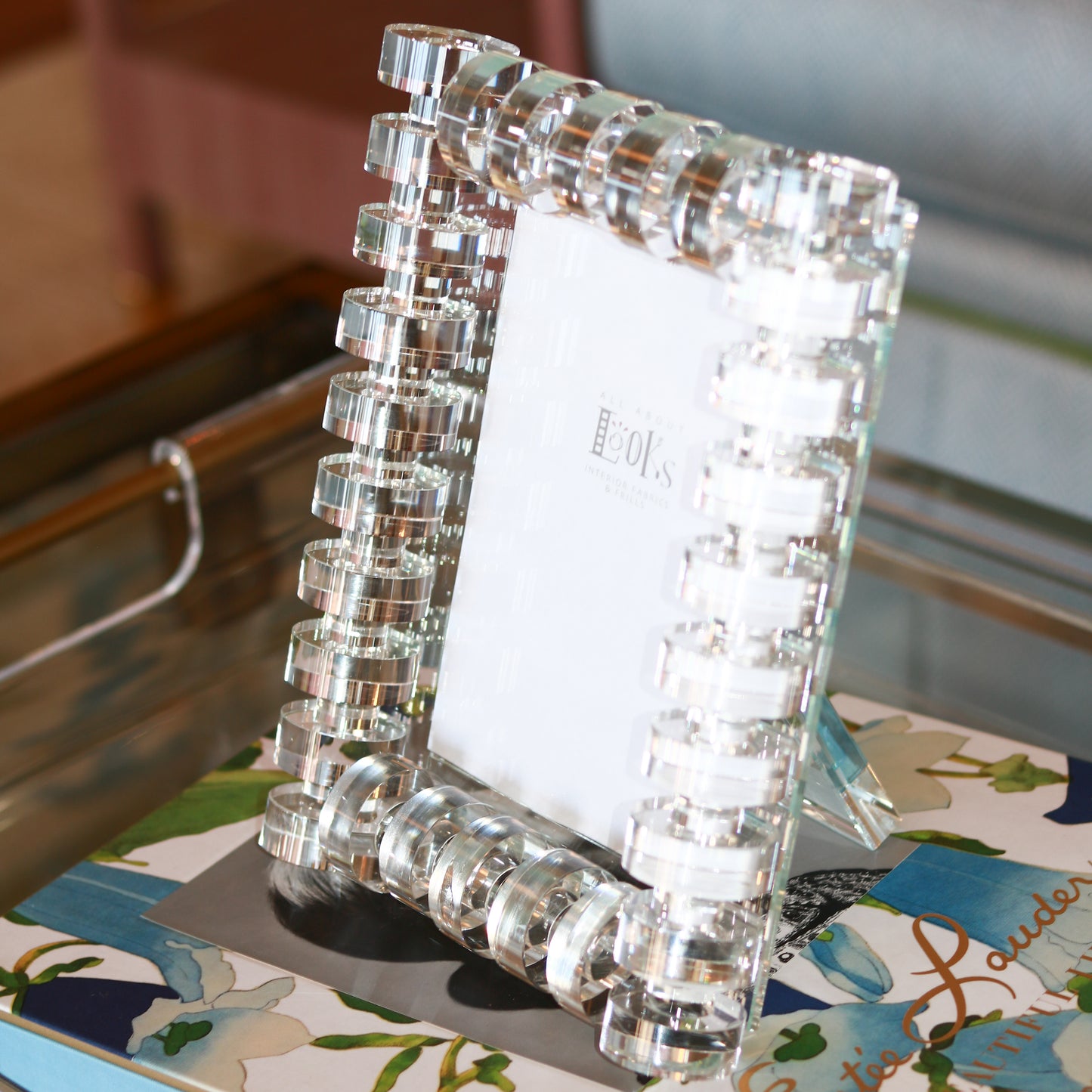 5 x 7 Crystal Glass "Rings" Frame