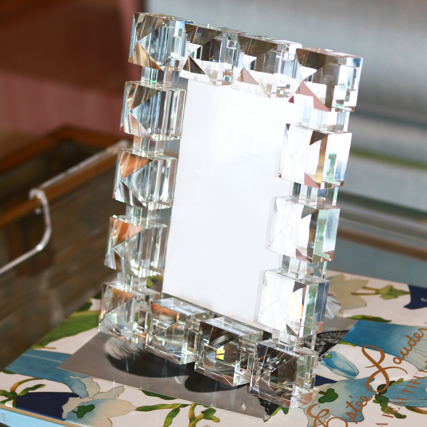 5 x 7 Crystal Glass "Pryamid" Frame