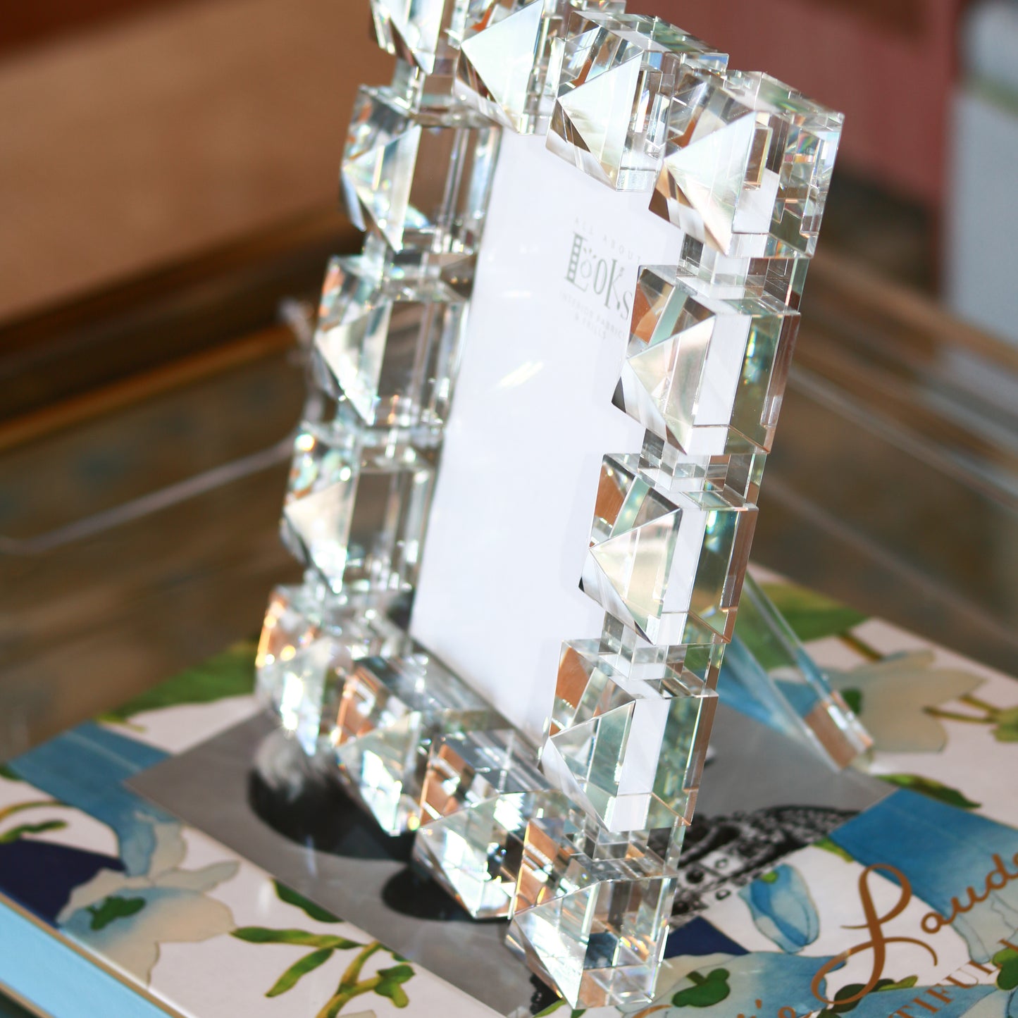 5 x 7 Crystal Glass "Pryamid" Frame