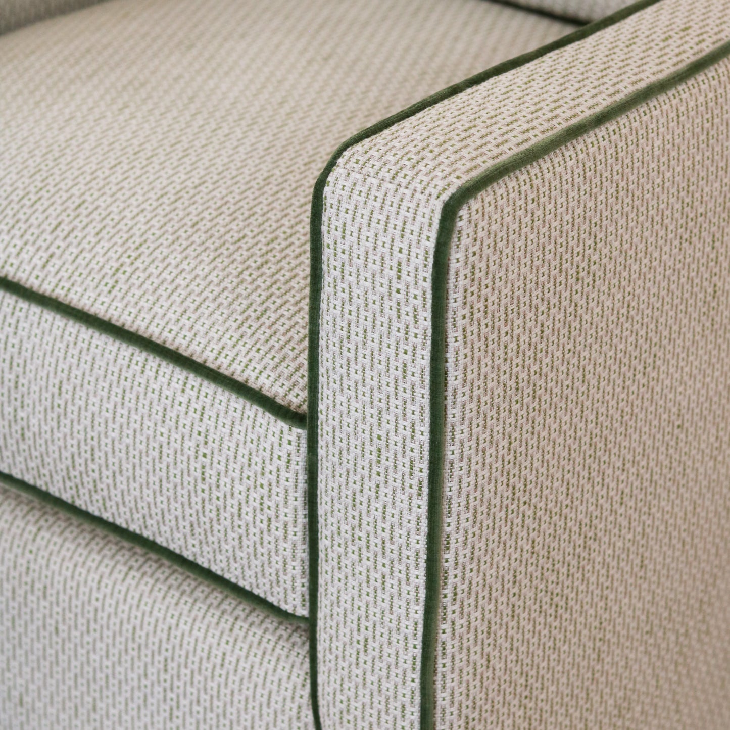 Beige & Green Harper Swivel Glider
