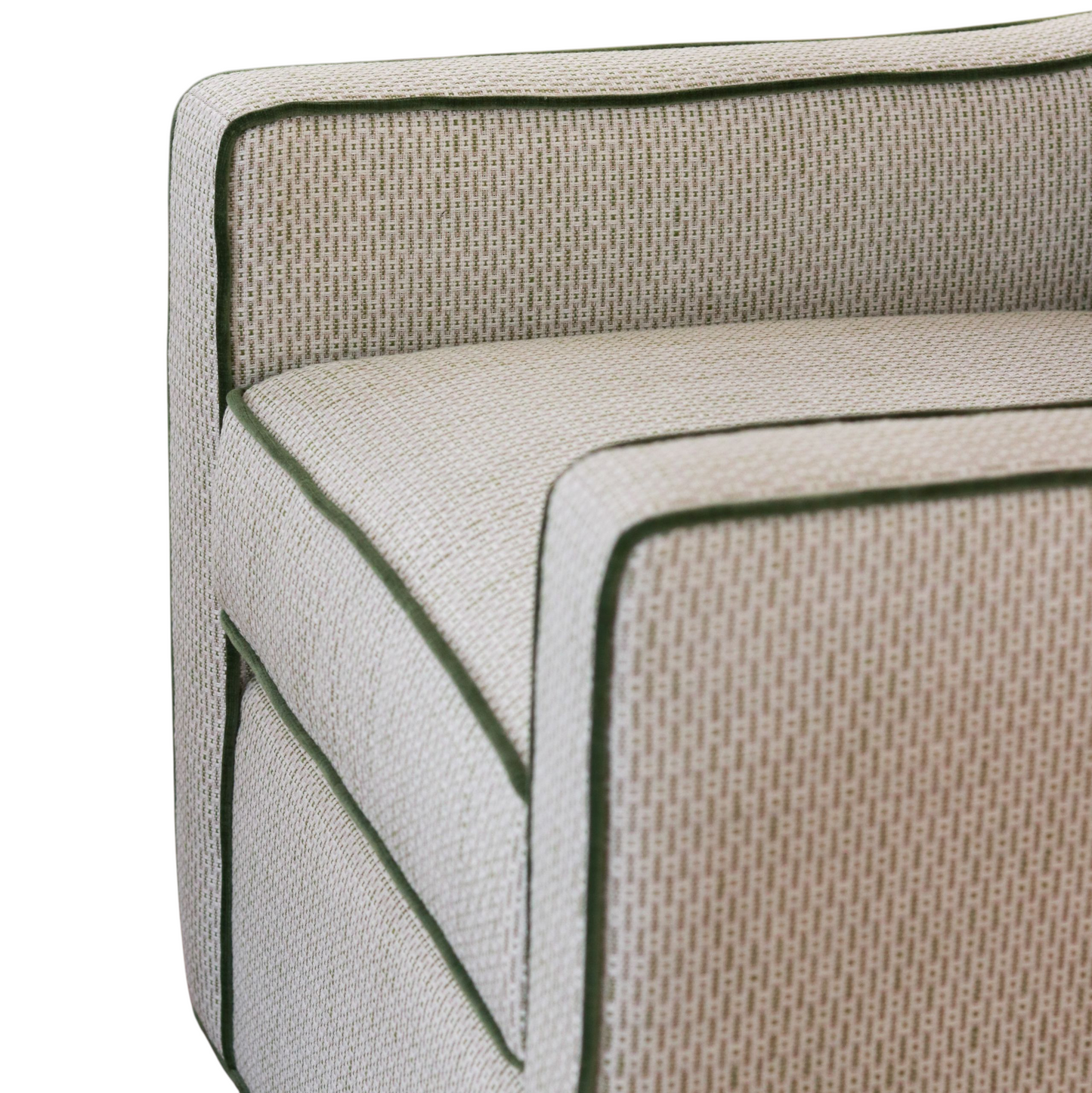 Beige & Green Harper Swivel Glider