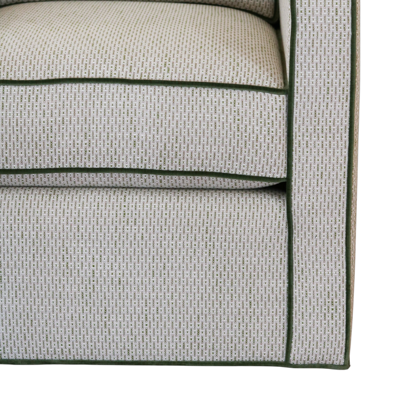 Beige & Green Harper Swivel Glider