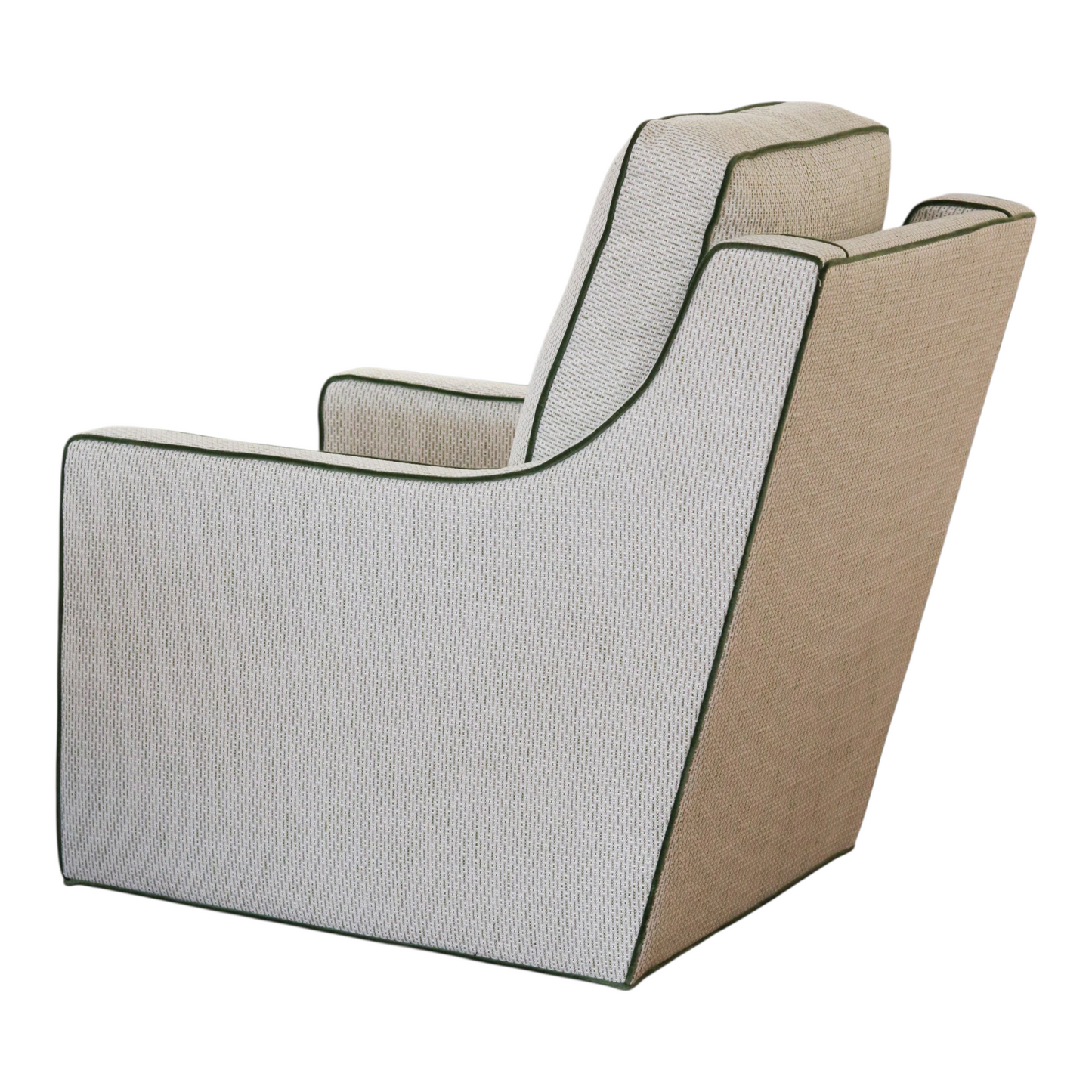 Beige & Green Harper Swivel Glider