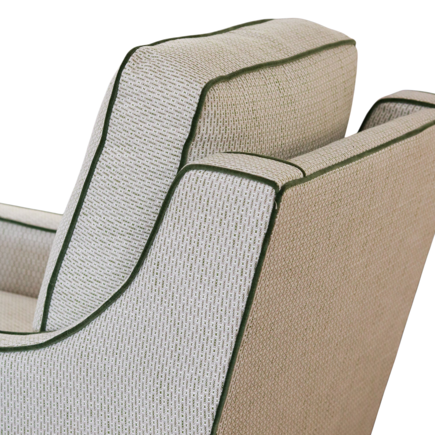 Beige & Green Harper Swivel Glider