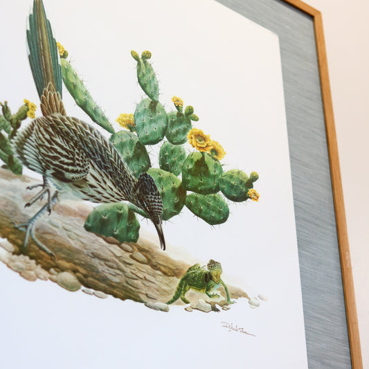 28" x 34" Custom Framed Bird Artwork