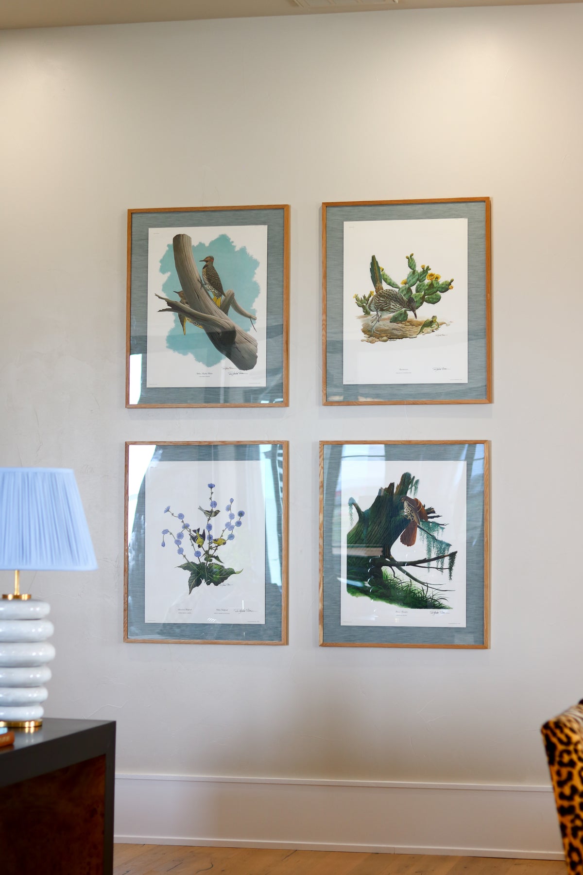 28" x 34" Custom Framed Bird Artwork
