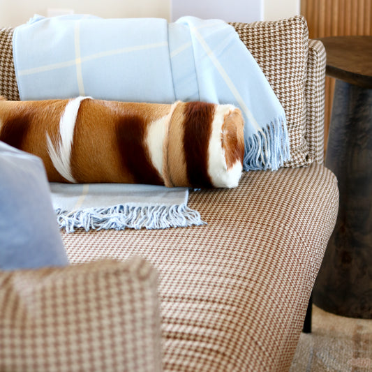 Brown Houndstooth Settee