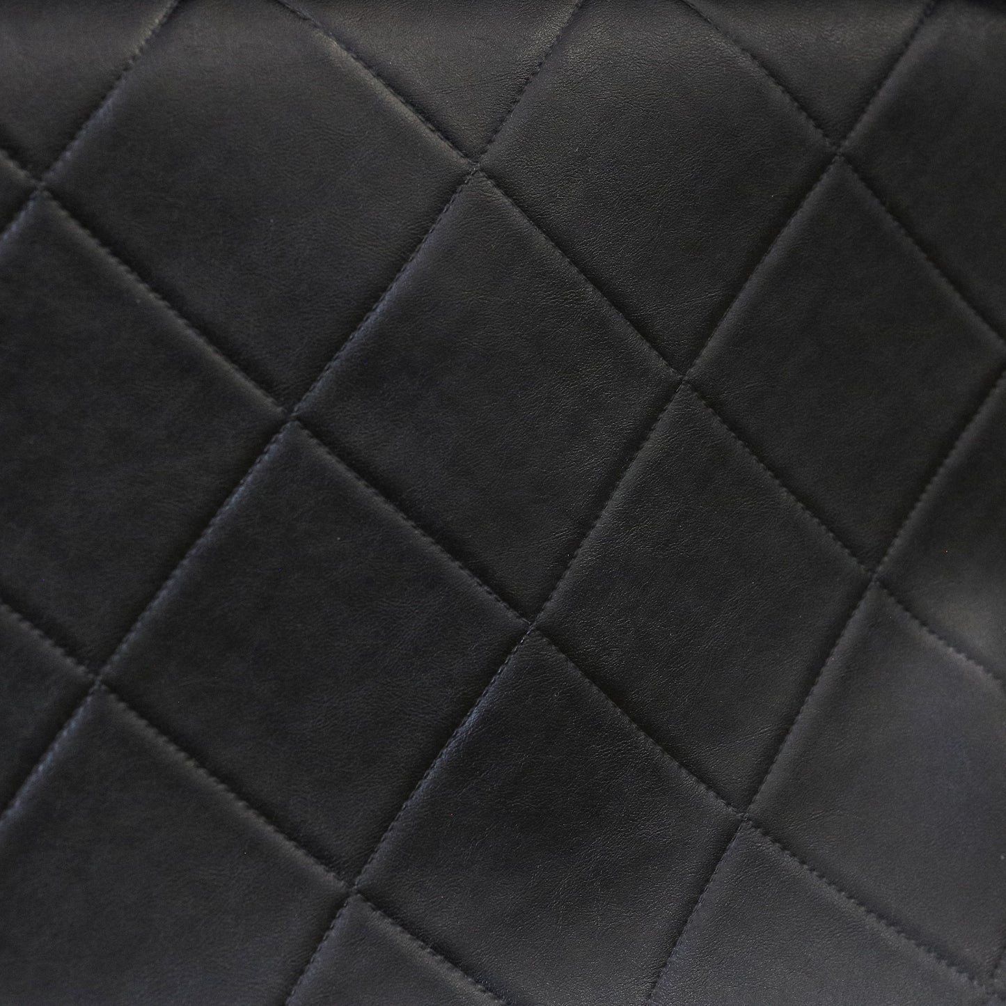 Black Quilted Faux Leather
