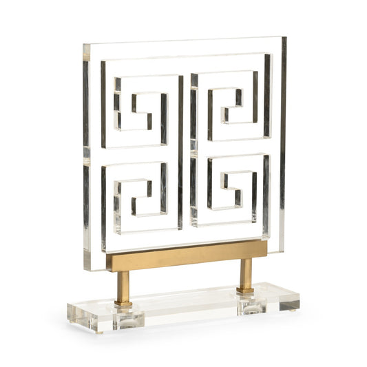 Clear Acrylic Greek Key Accent