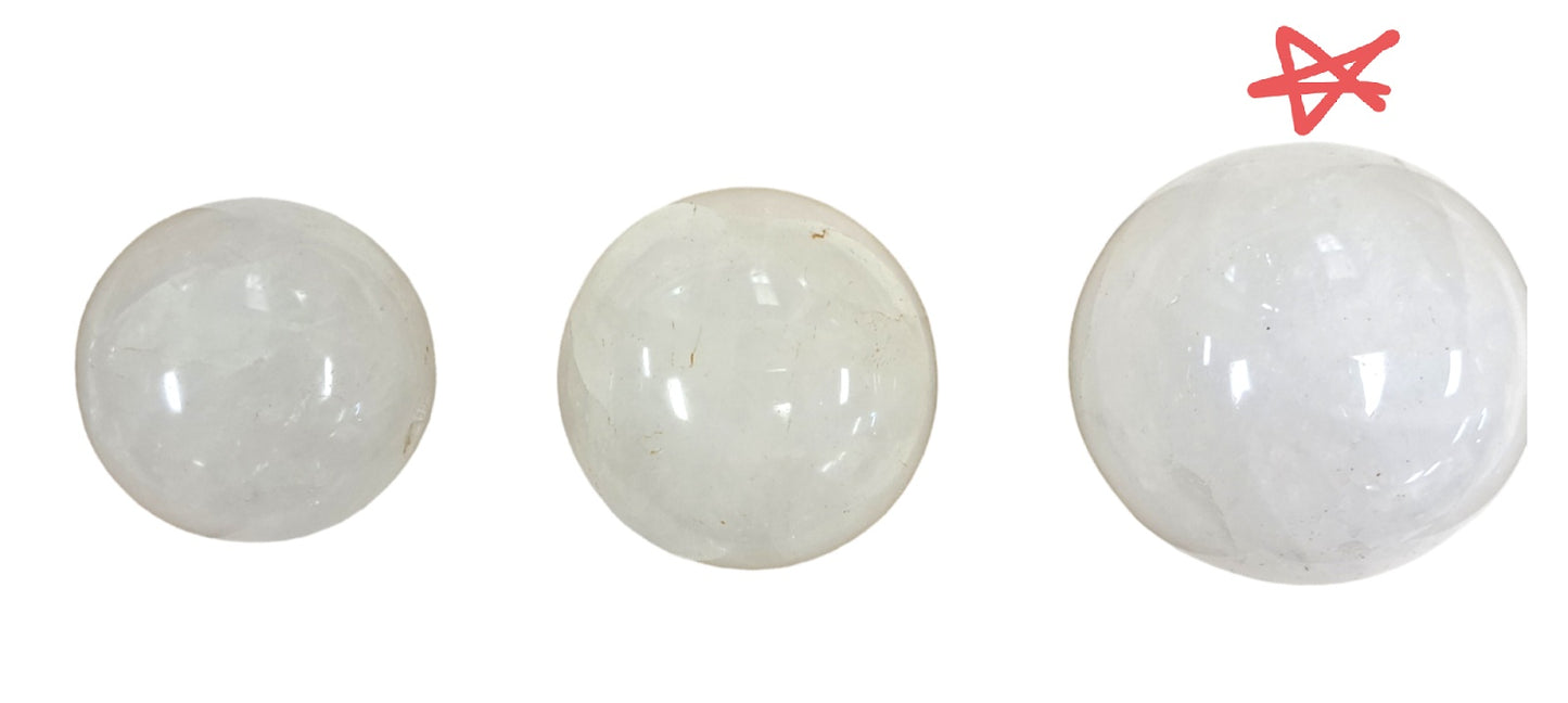 White Quartz Ball Carving