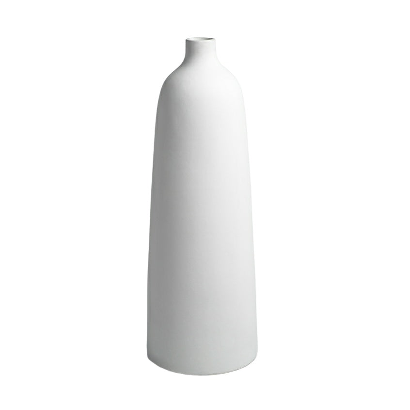 Bari All White Earthenware Vase