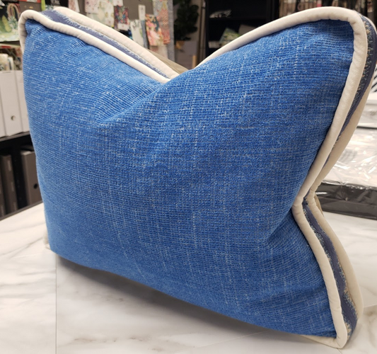 16 x 20 Blue, Tan & White Pillow