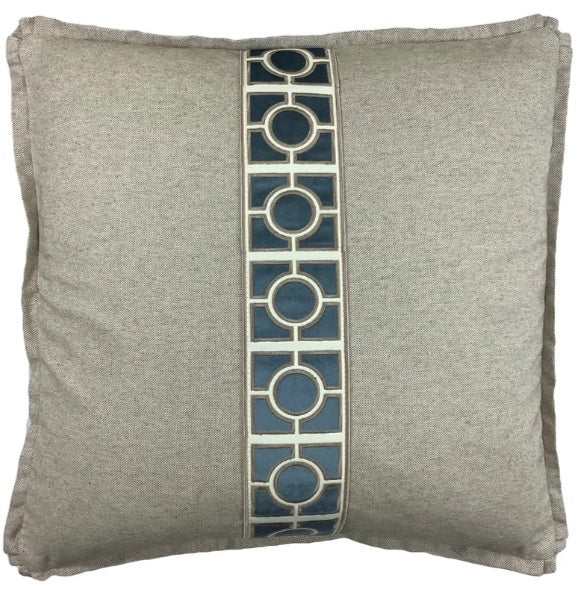 22" Belagio Azul Tape Pillow