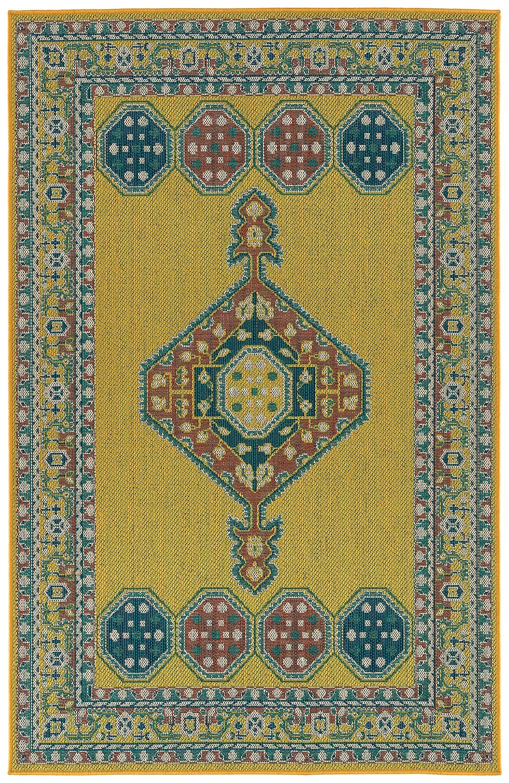 2.5" x 3.9" Tamara Day Lee Yellow Rug