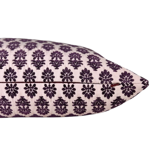 Thistle Block Print Pillow - 22"