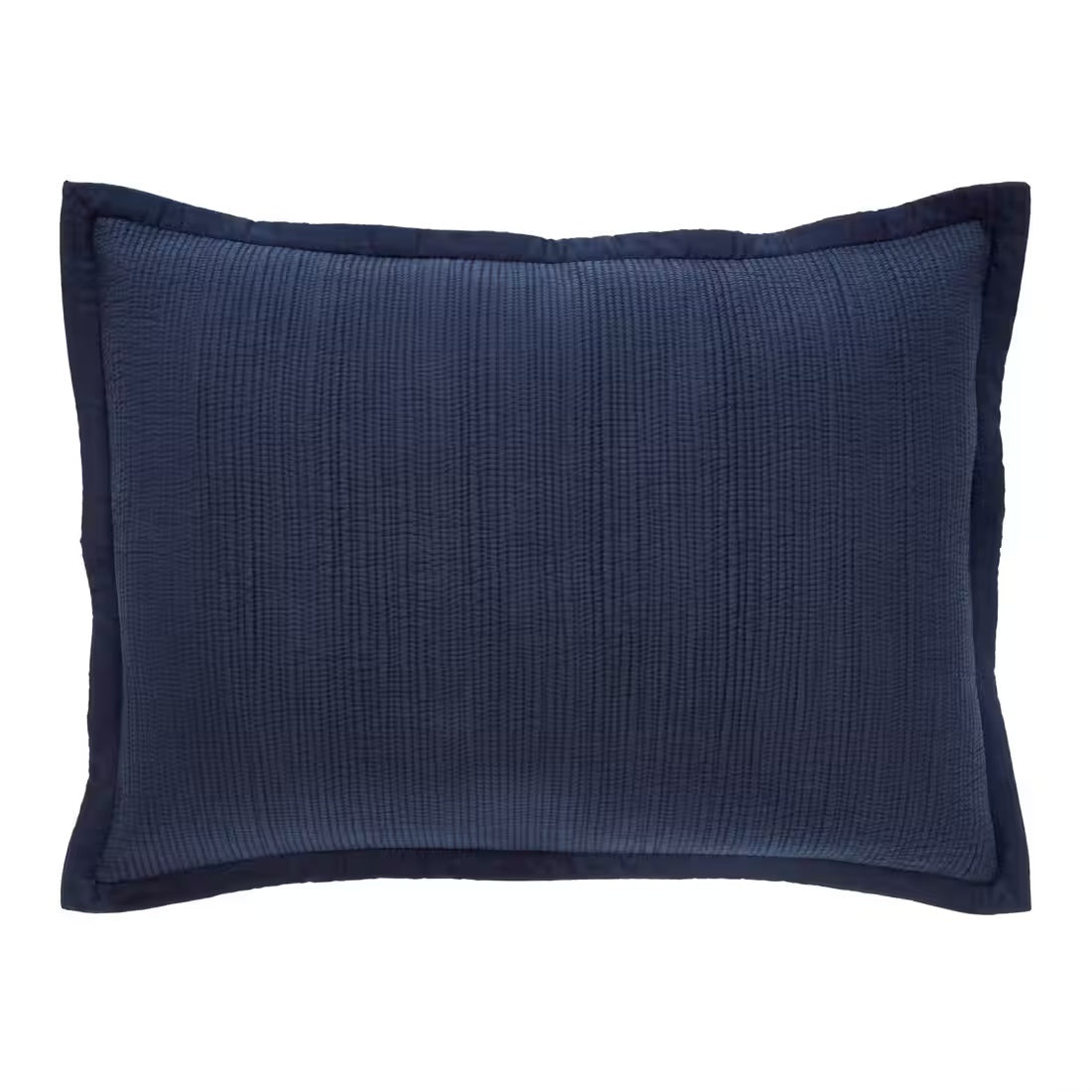 Laela Channel Stitch Cotton Sham in Navy