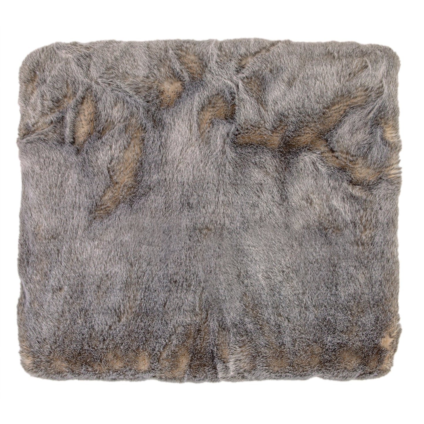 Okemo II Grey Faux Fur Throw