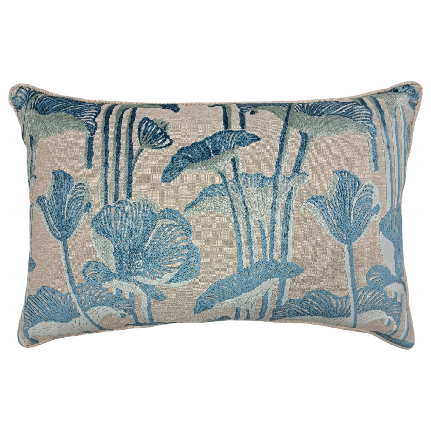 16 x 14 Vanity Peacock Cut Velvet Pillow