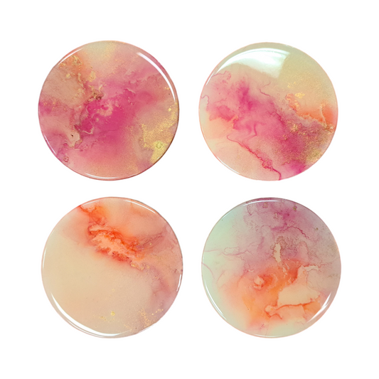 Handpainted Round Coasters by Reed Navarro