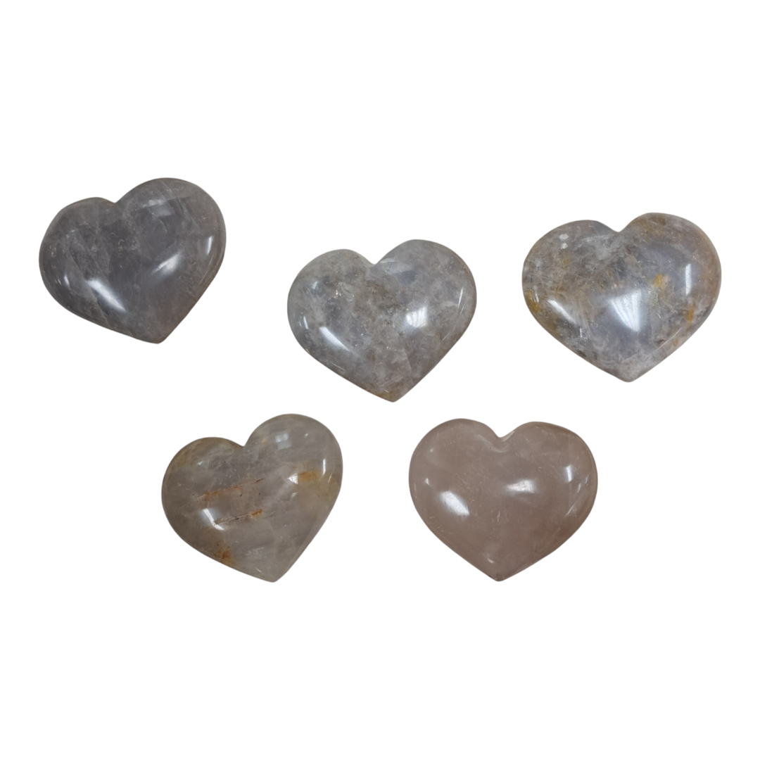 Blue Rose Quartz Heart Carving