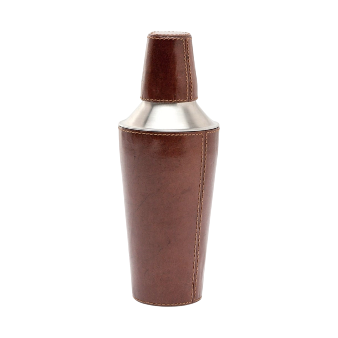 Tobacco Leather Cocktail Shaker