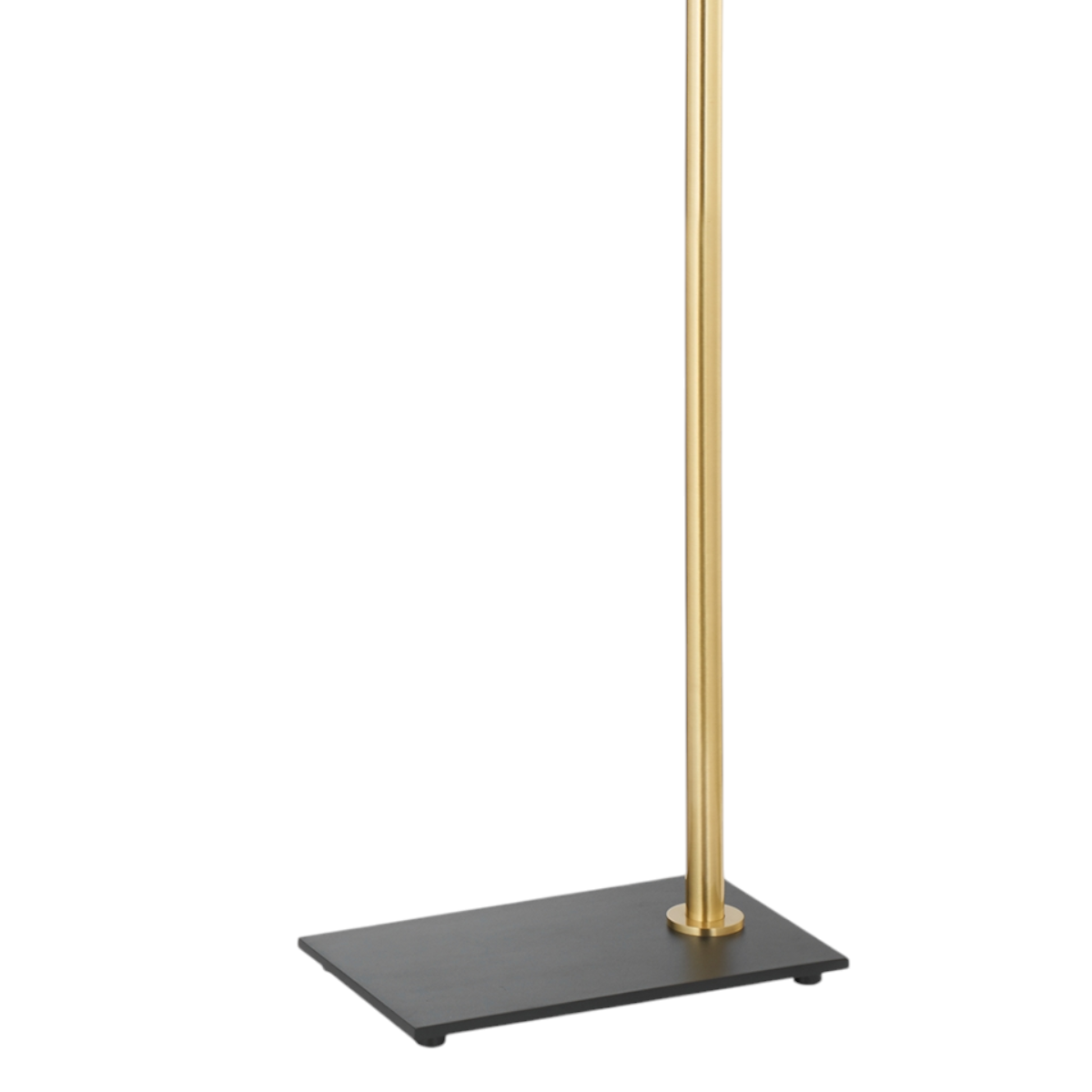 Brass & Rattan 1 Light Floor Lamp