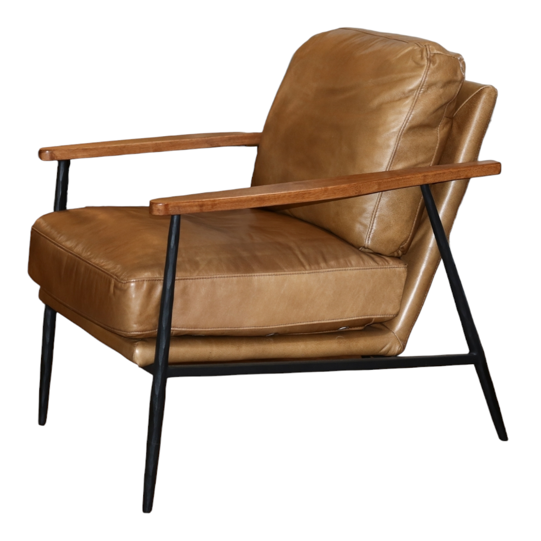 Tan Leather Club Chair