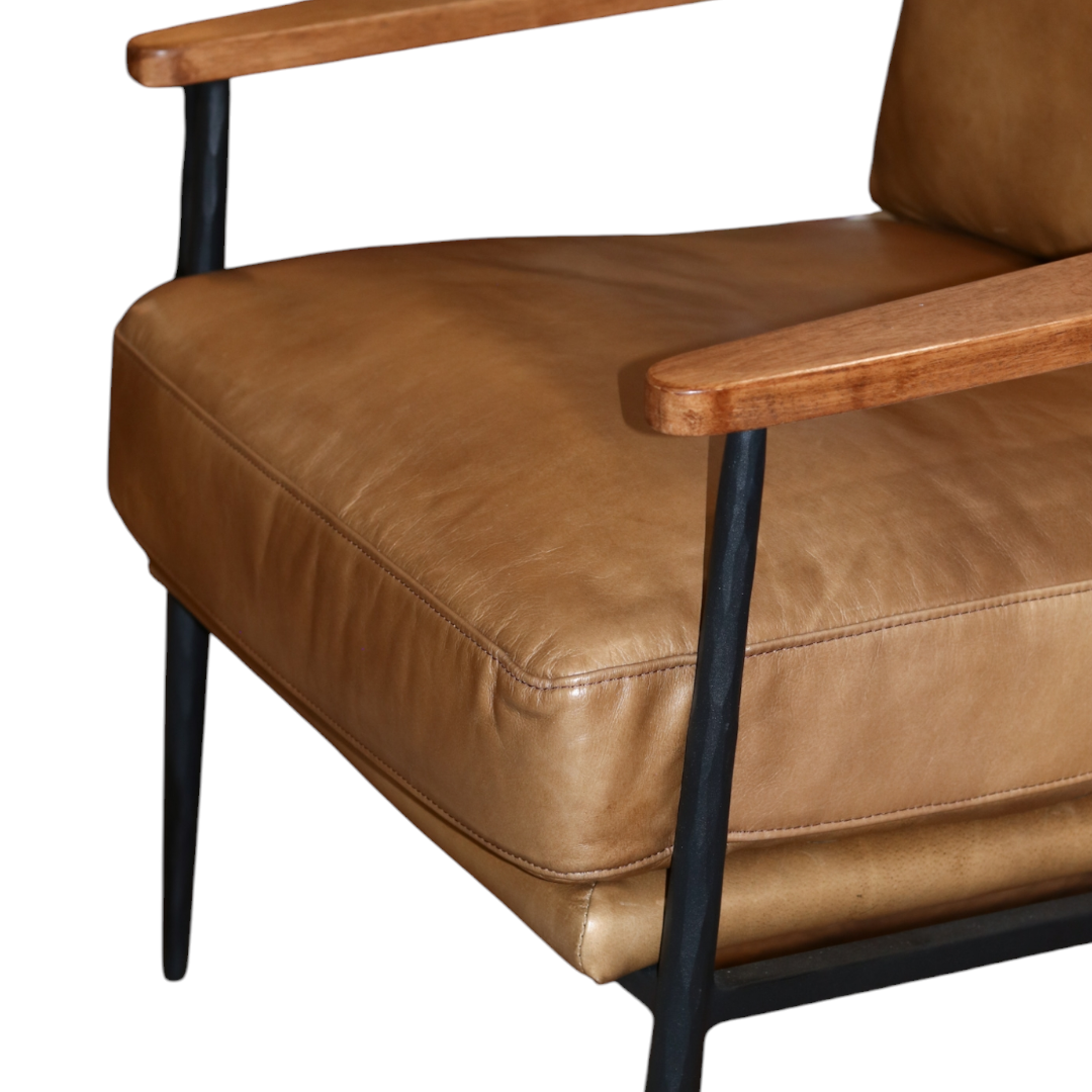 Tan Leather Club Chair