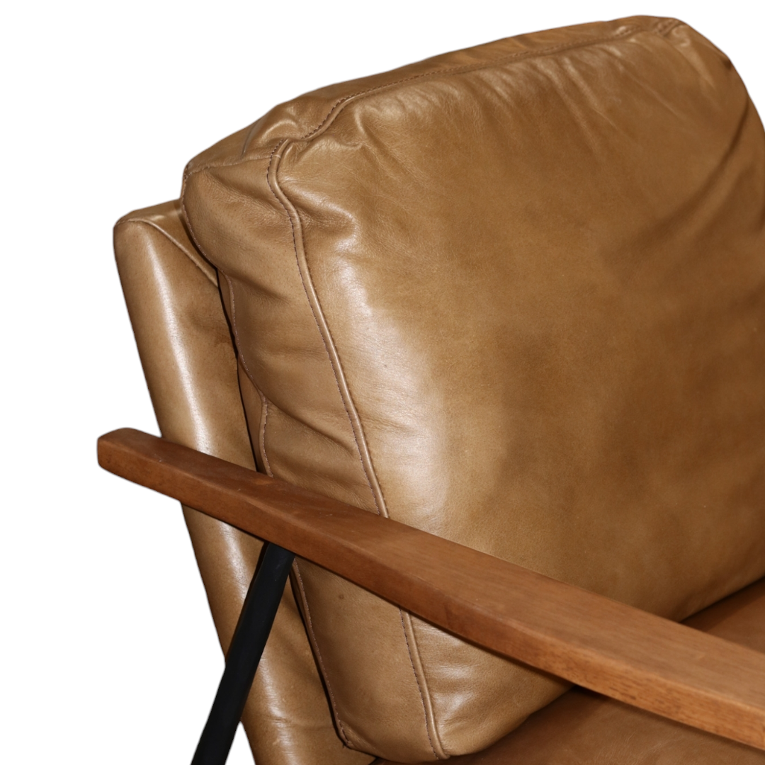 Tan Leather Club Chair