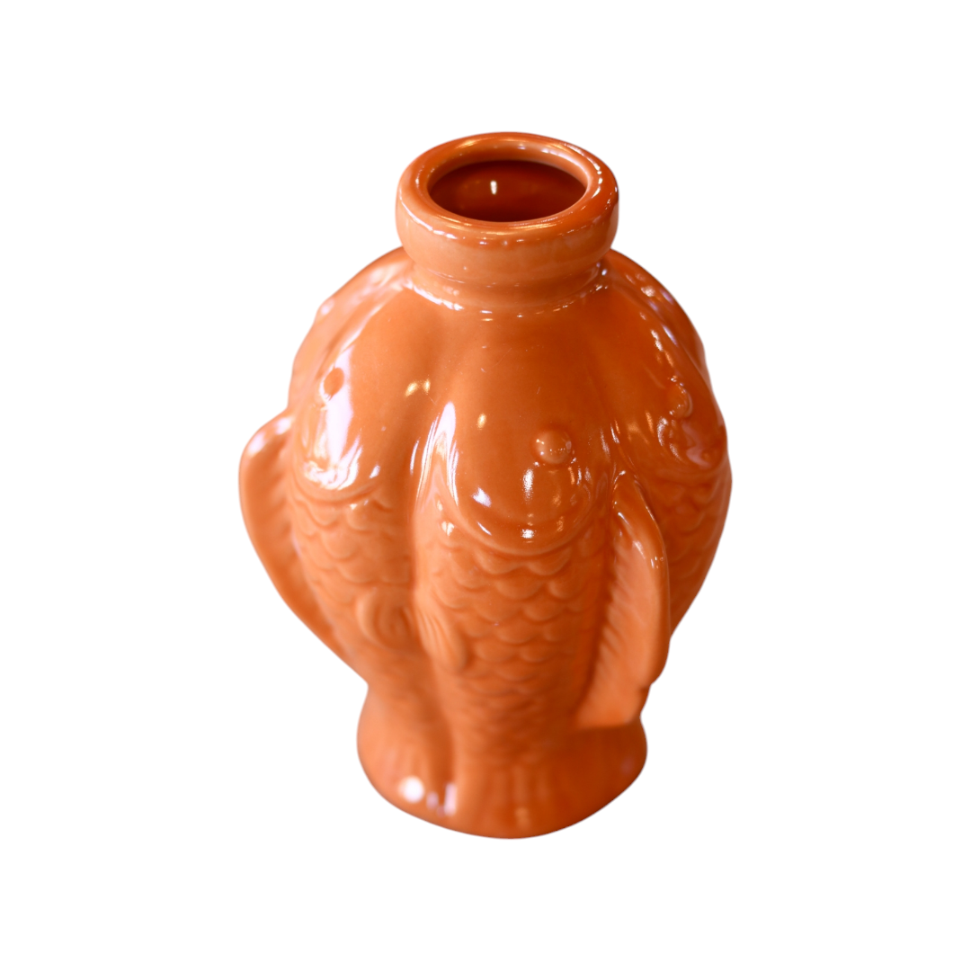Orange Fish Vase