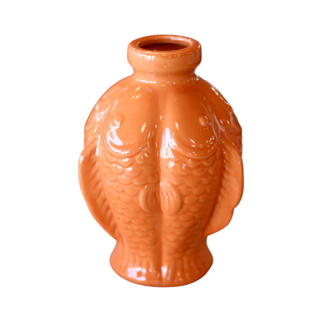Orange Fish Vase