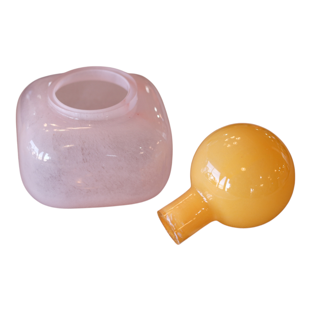 Short Glass Bottle with Stopper